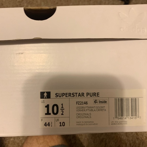 Adidas superstar at pure size 10.5 - Picture 7 of 7